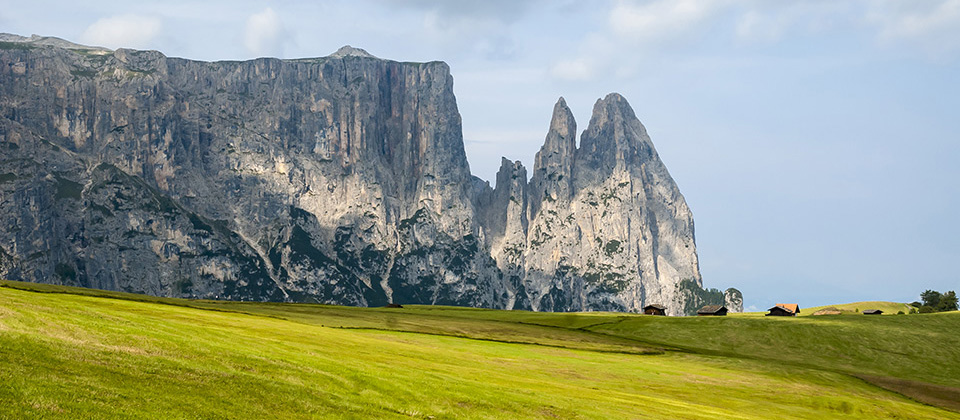 The Seiser Alm and some impressive peaks as background